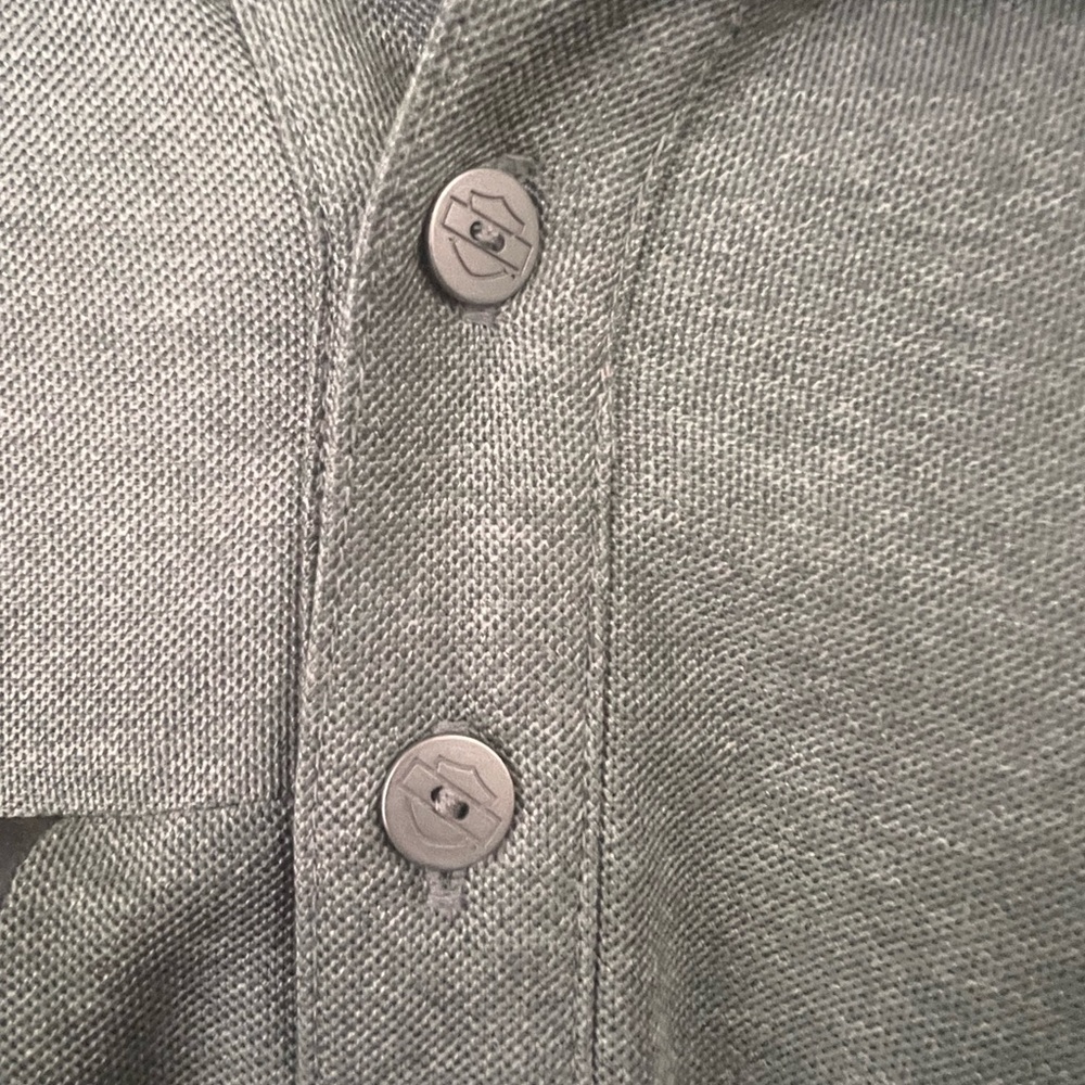 Harley-Davidson Gray Polo with Orange Accent - Picture 5 of 10